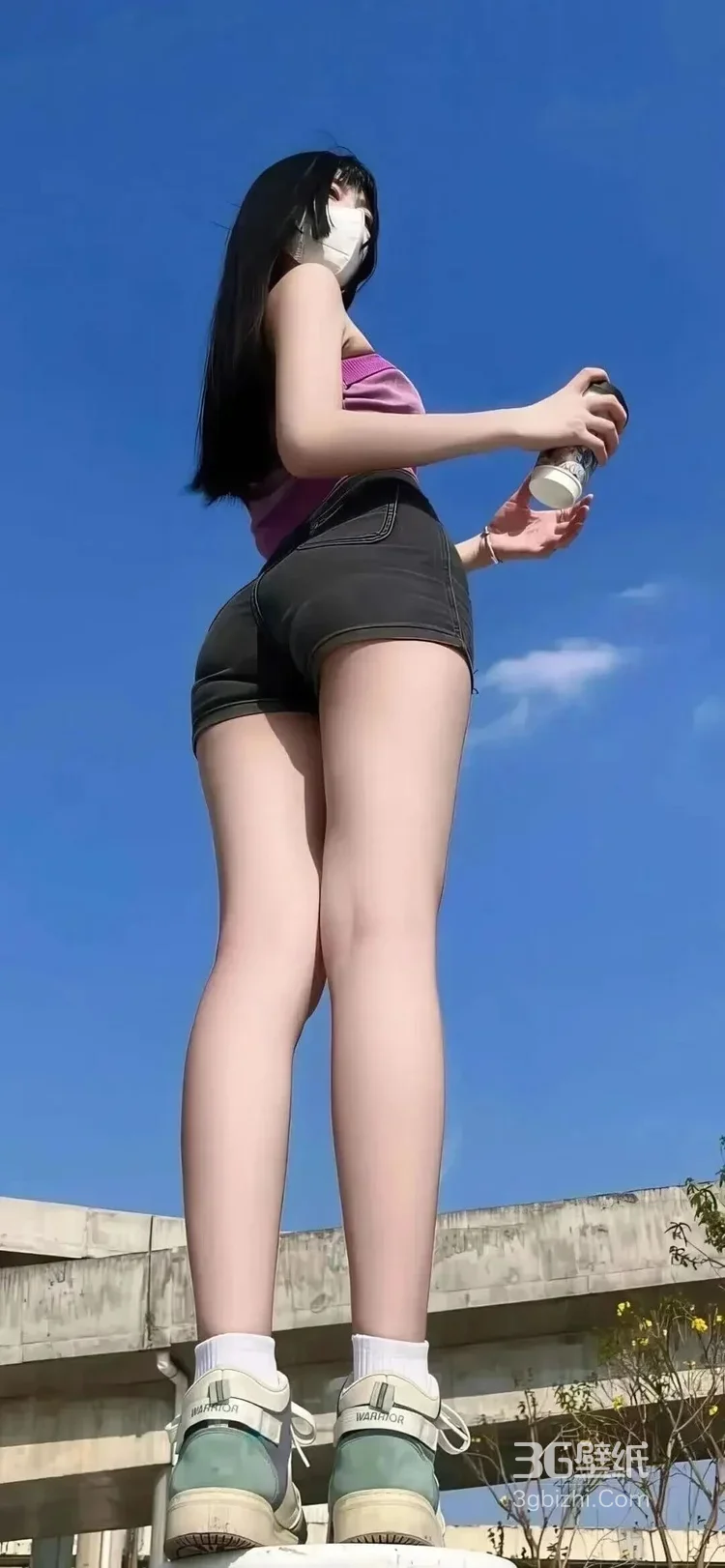 大长腿美女仰拍女生背影·唯美风合集 高人气女生夜景写真3