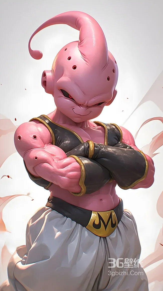 魔人布欧·肌肉迸发 3D写实风《龙珠》经典反派壁纸1