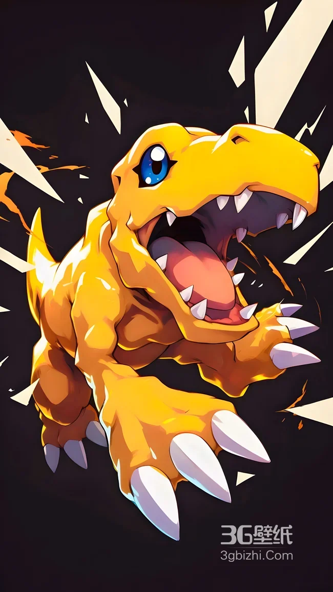 亚古兽·咆哮出击 数码宝贝二次元热血风高燃壁纸1