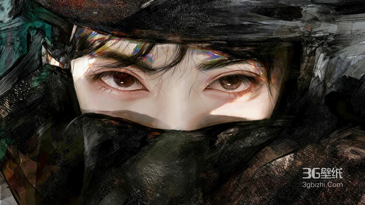 蒙面帅哥·写实手绘暗黑风 宽屏电脑壁纸推荐1