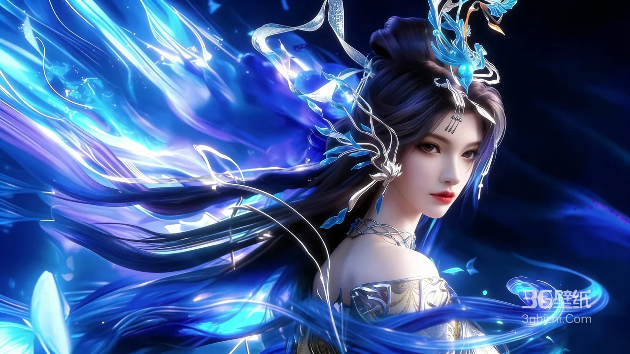 国漫《云深不知梦》角色云望舒·蓝焰流光 唯美游戏电脑壁纸1