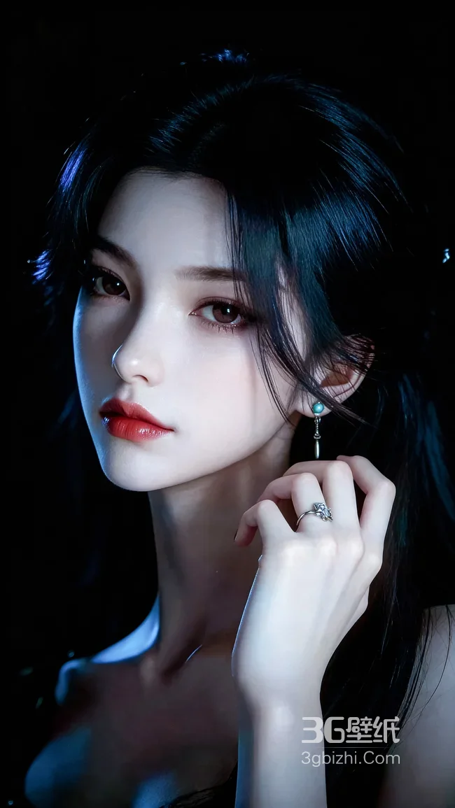 气质清冷动漫美女·云望舒·暗黑写实风 冷艳氛围感手机壁纸1