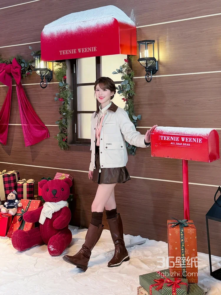 赵露思·时尚优雅风 卡其外套穿搭 明星活动高清图4