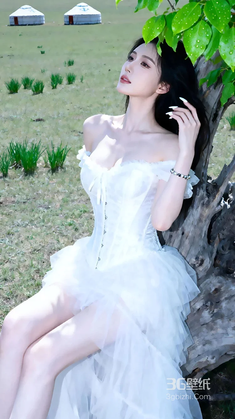 长发女生·唯美清新风 芦苇旁温柔感女生图片（高热度女生写真）6