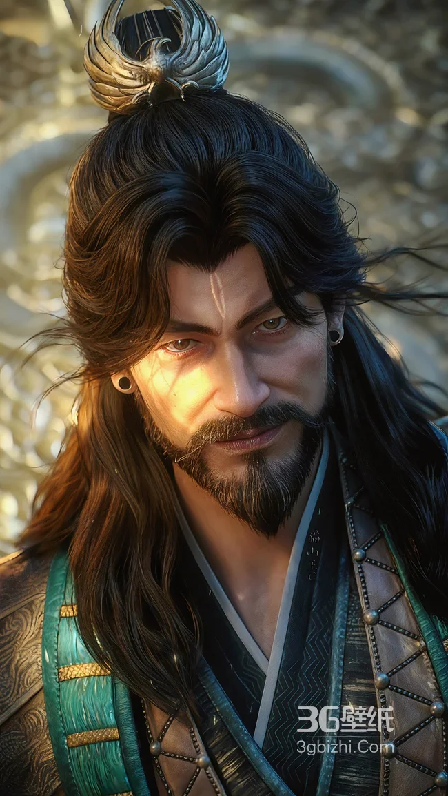 南陇侯·银雀发冠 国风写实帅哥手机壁纸（国漫风）1