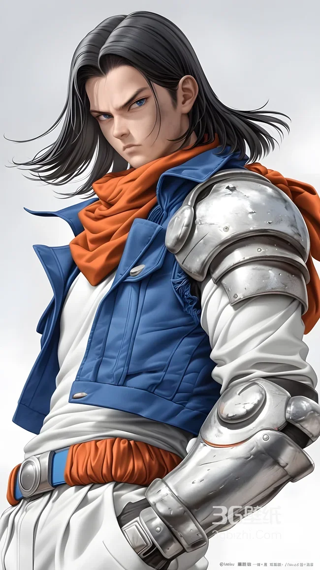 人造人17号·机械臂装束 写实CG风 龙珠动漫手机壁纸1