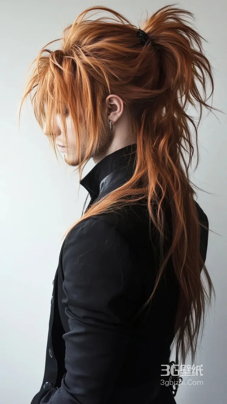 人物长发·蓝白渐变扎染风·时尚染发造型参考图集图片大全13