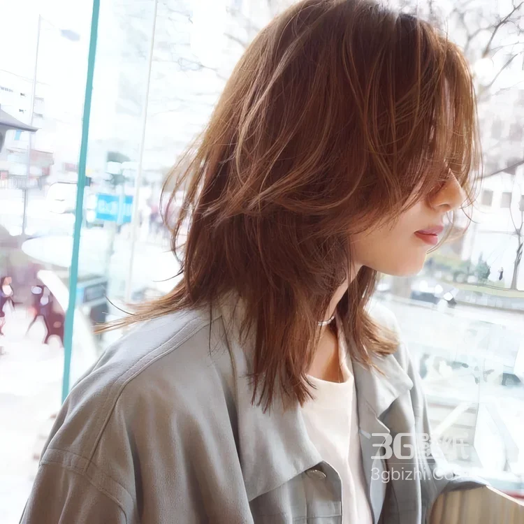 人物长发·蓝白渐变扎染风·时尚染发造型参考图集图片大全8