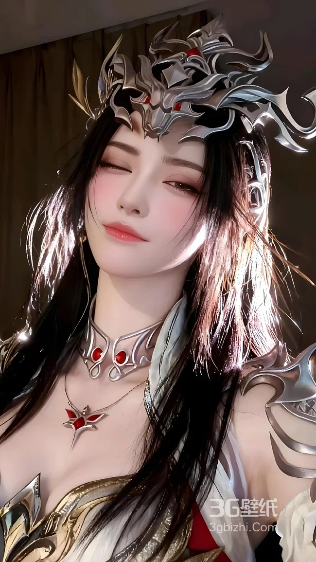 《斗破苍穹》角色·美杜莎·银饰红纹战甲·国风唯美游戏壁纸（热门仙侠角色壁纸）1