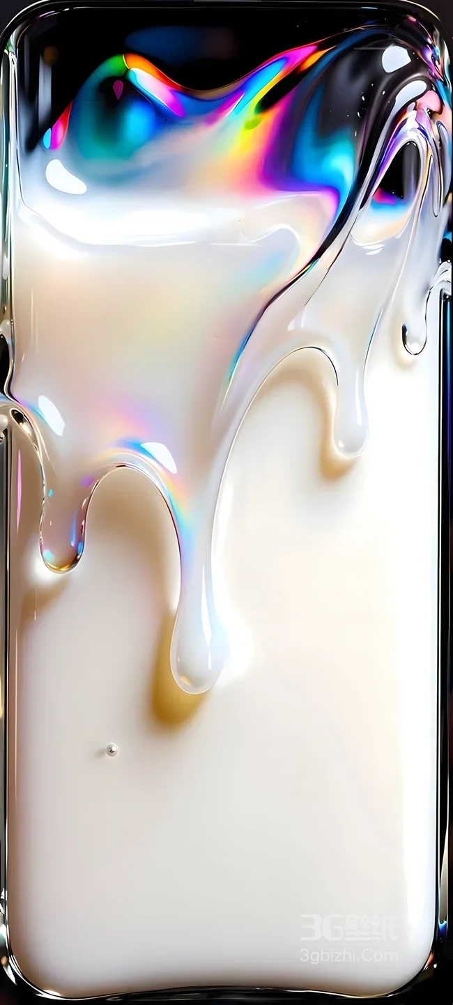 液态流体虹光流淌·梦幻炫彩风 高质感手机壁纸精选1