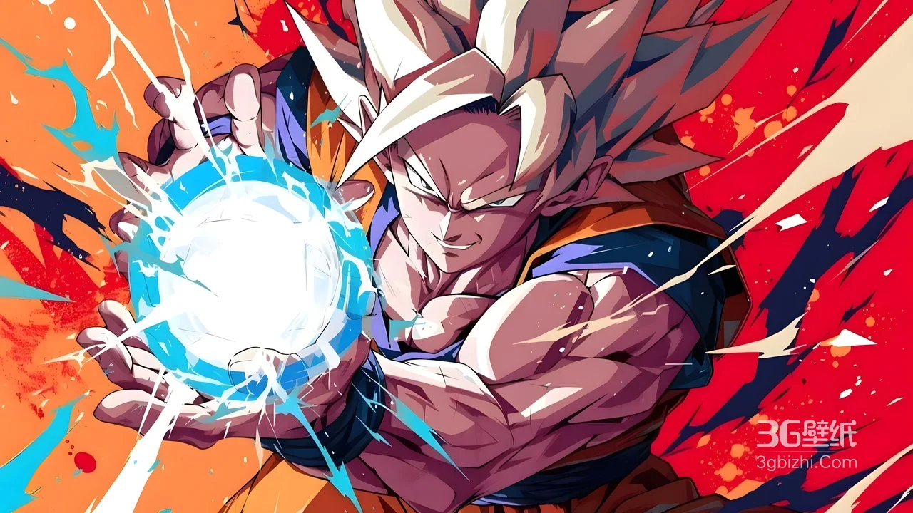 孙悟空·龟派气功 热血动漫风《龙珠》电脑壁纸推荐1