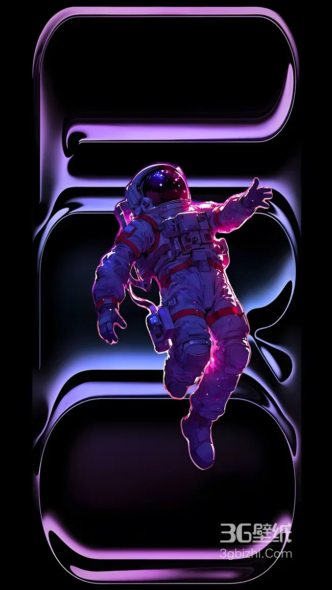 赛博朋克风宇航员·悬浮未来感 炫酷科幻手机壁纸精选1