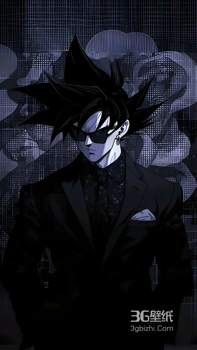 孙悟空·暗黑西装墨镜 潮酷型格手机壁纸1