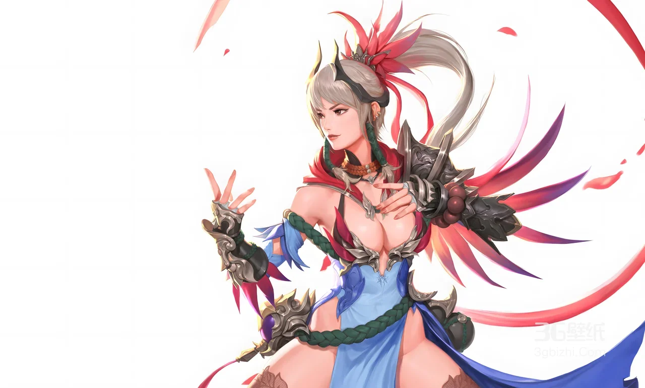 国风游戏女角色·炫彩战衣战姿 宽屏游戏壁纸1