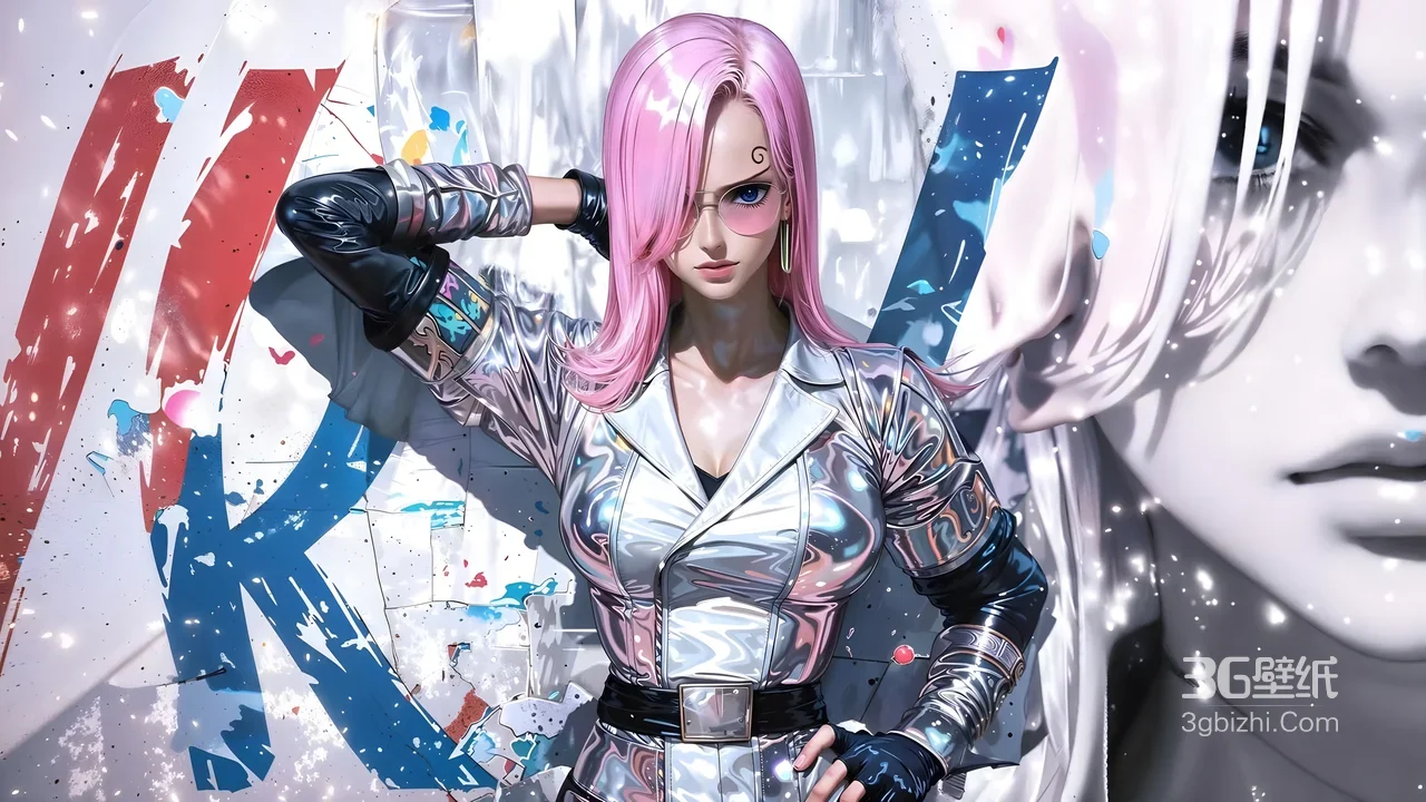 文斯莫克·蕾玖·银亮皮衣 海贼王赛博朋克动漫壁纸1