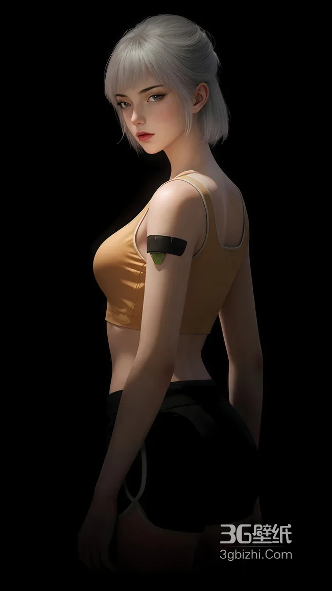 银发写实风运动装女子·灵笼2角色白月魁·臂带 热门手机壁纸1