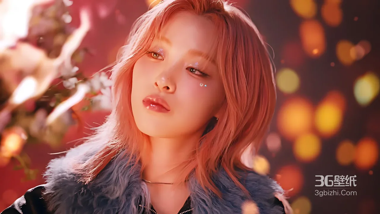 朴秀荣·粉发梦幻风 韩流艺人唯美电脑壁纸（韩流电脑壁纸热门款）1