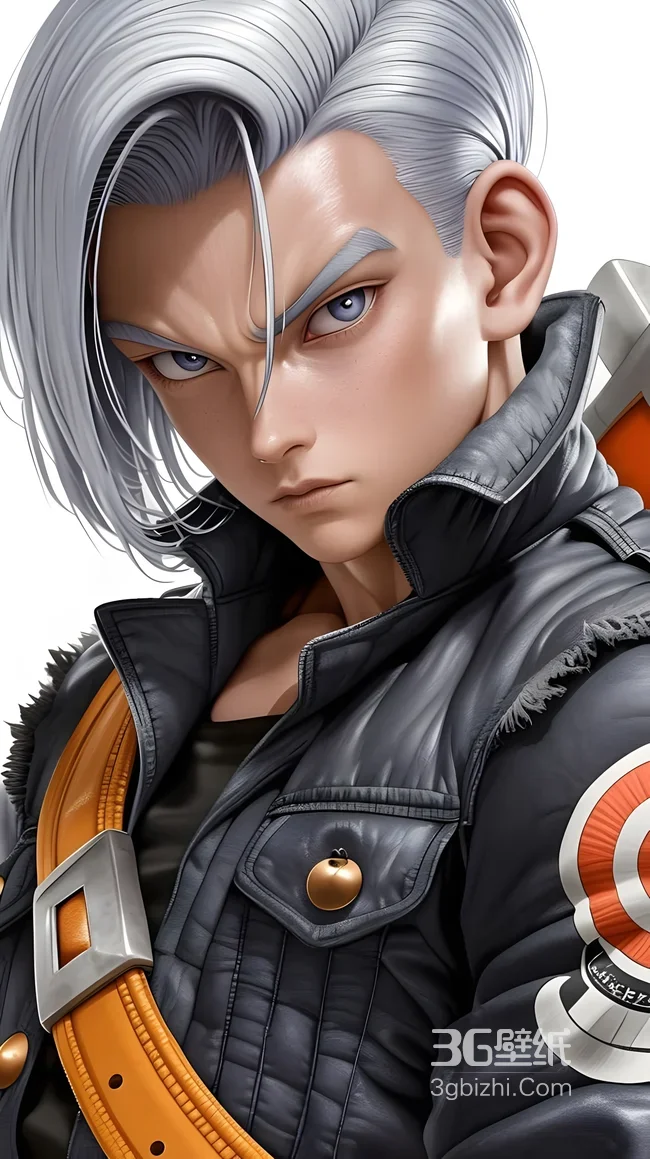特兰克斯·银发冷俊（3D写实风·龙珠动漫）手机壁纸1