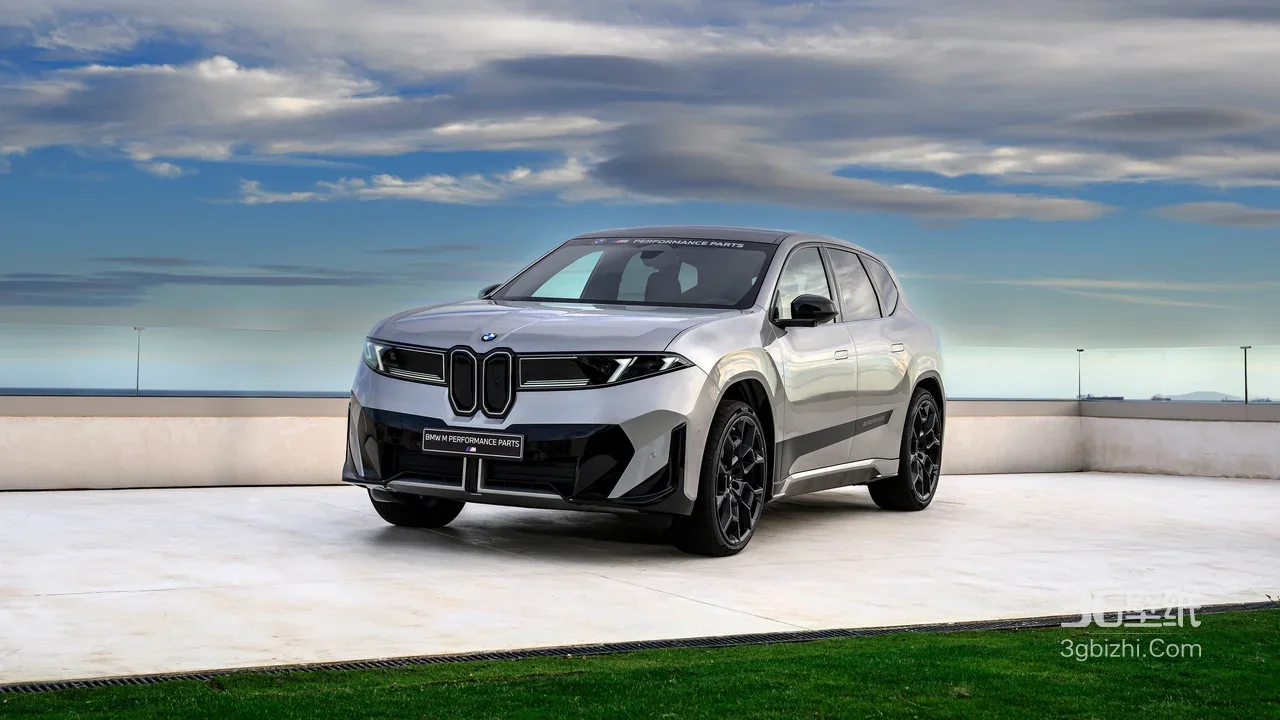 宝马iX·M Performance套件 写实科技风 海岸宽屏车机壁纸1
