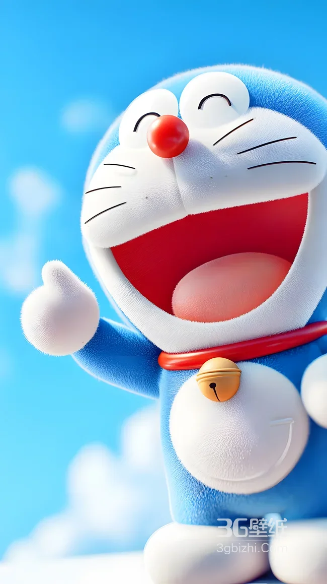 哆啦A梦·开怀大笑 3D写实日漫治愈风壁纸1
