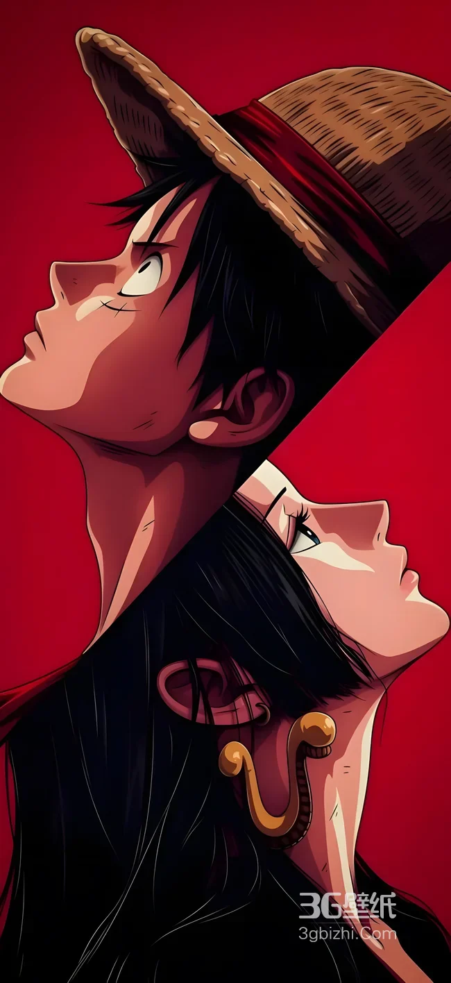 蒙奇·D·路飞&波雅·汉库克 海贼王动漫风 热血冒险手机壁纸1