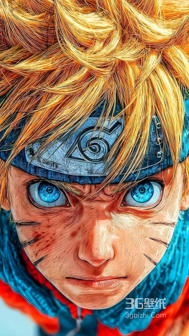 漩涡鸣人·手绘写实 火影忍者热血动漫壁纸1