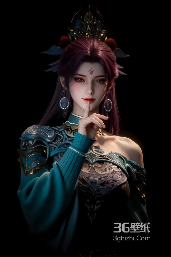 国风仙侠`天魔圣女-残老村婆婆·紫发华甲女角色 高质感游戏壁纸 仙侠风手机壁纸1