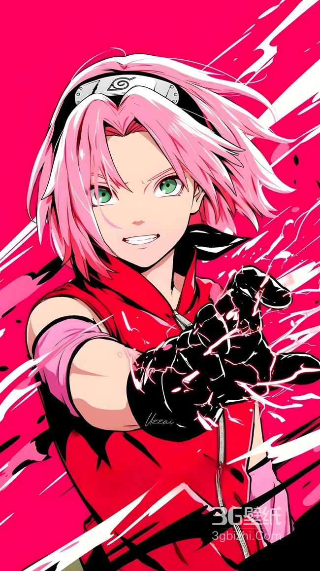 春野樱·掌术蓄势 二次元热血风 火影忍者动漫高燃壁纸1