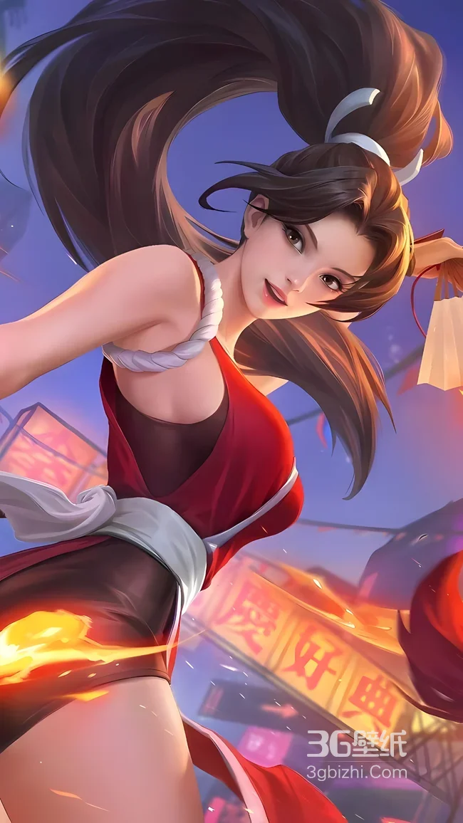 不知火舞·火焰跃动 国漫风格斗游戏角色壁纸 高人气格斗壁纸1