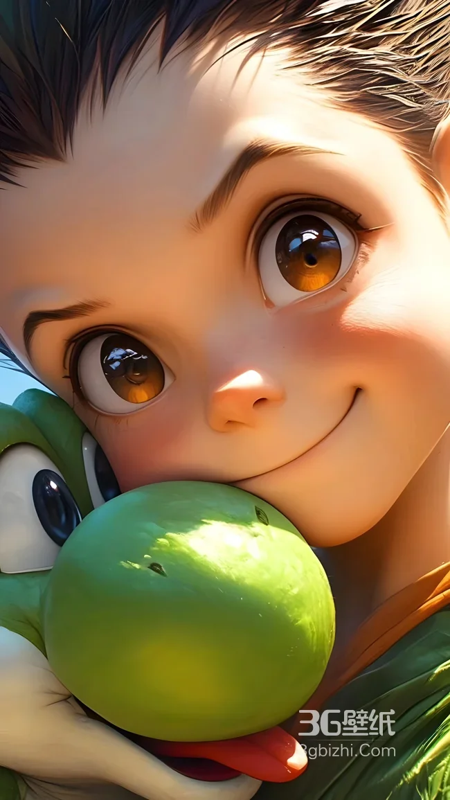 小杰（全职猎人）×杰尼龟（宝可梦） 3D写实动漫互动壁纸 超萌治愈1