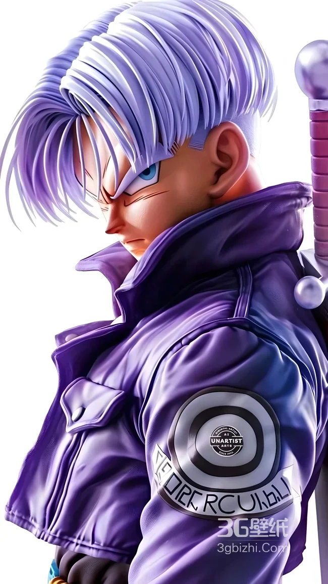 特兰克斯·银发紫衣写实风·龙珠动漫手机壁纸1