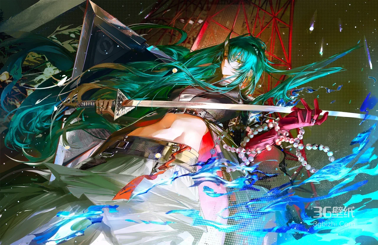 星熊·剑盾激战（明日方舟国漫战斗风宽屏电脑壁纸）1