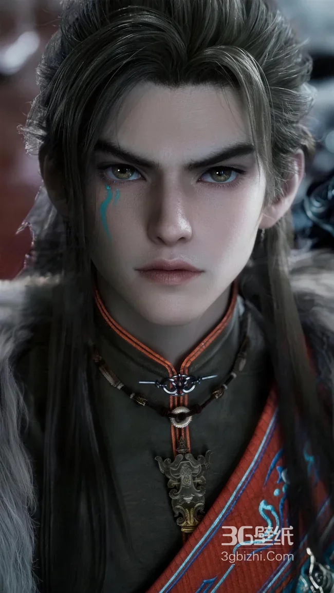 秦牧·古风毛皮配饰·国漫写实风高质感手机壁纸1