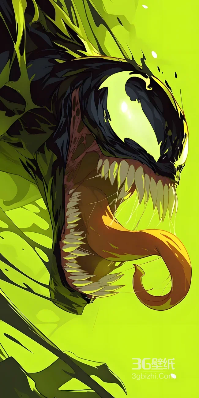 毒液·狰狞嘶吼 暗黑动漫风 漫威影视手机壁纸1