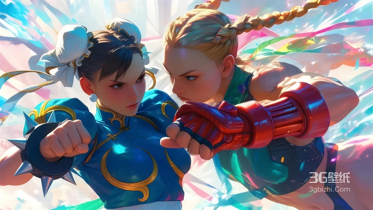 春丽&嘉米 街头霸王炫彩格斗宽屏车机壁纸1