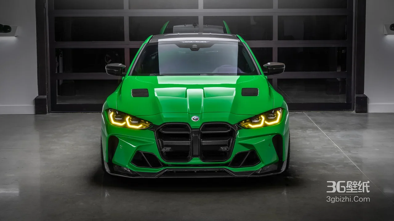 绿色宝马M系跑车·性能风 宽屏车机壁纸首选1