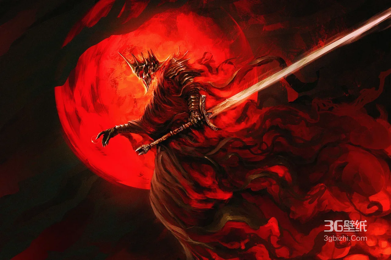 猩红骑士·魔焰缠身 暗黑游戏风 高热度游戏角色壁纸1