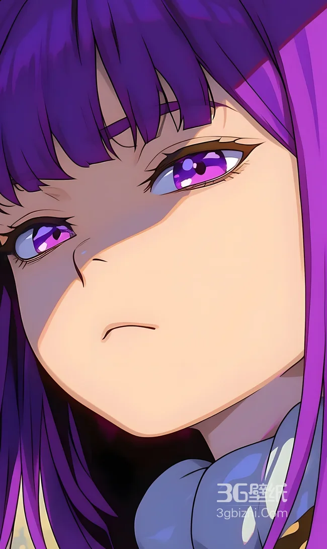 紫发紫眸动漫女孩·二次元唯美壁纸1