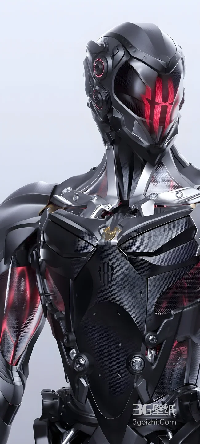 赛博朋克风暗黑机甲战士·未来科技感手机壁纸1