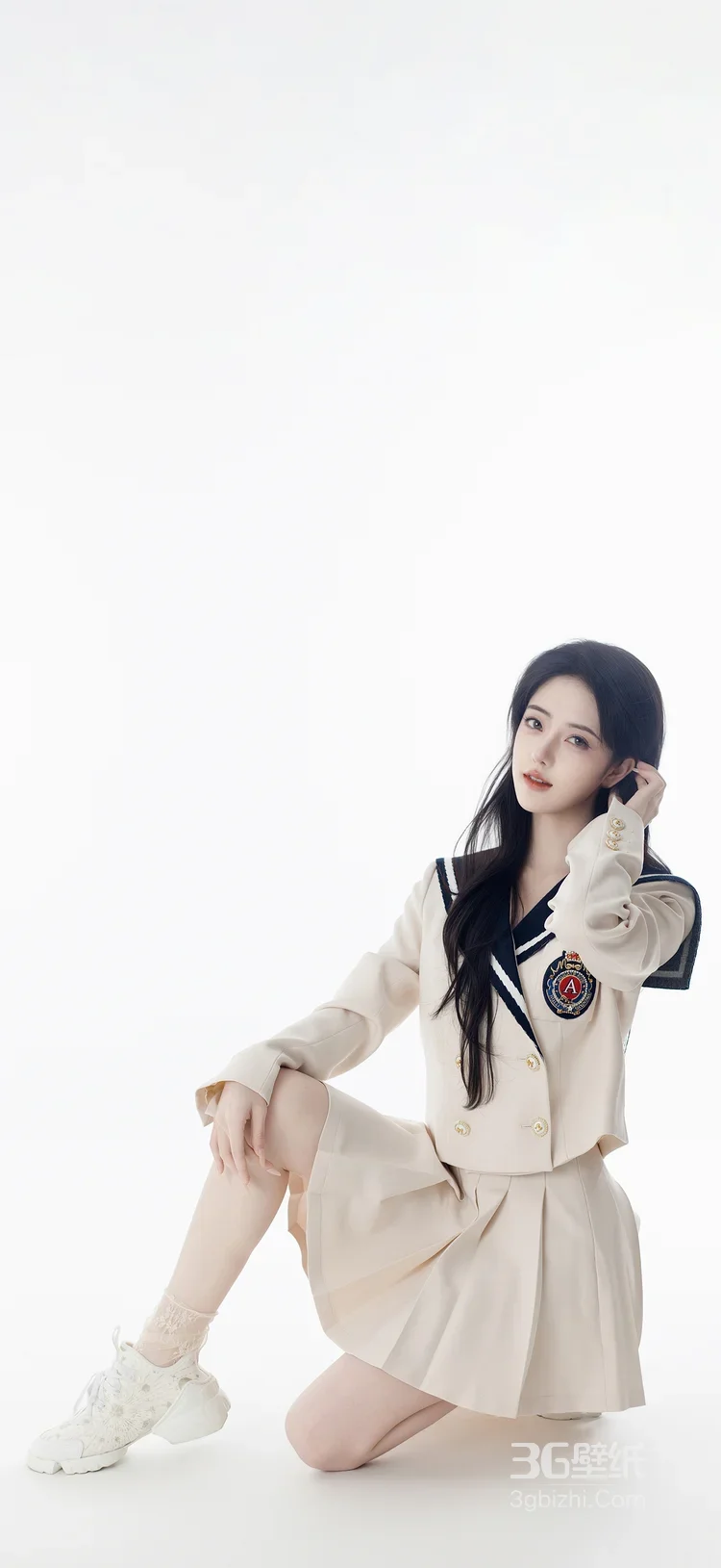 学院风水手服长发女生 日系清新写真女生图片推荐6