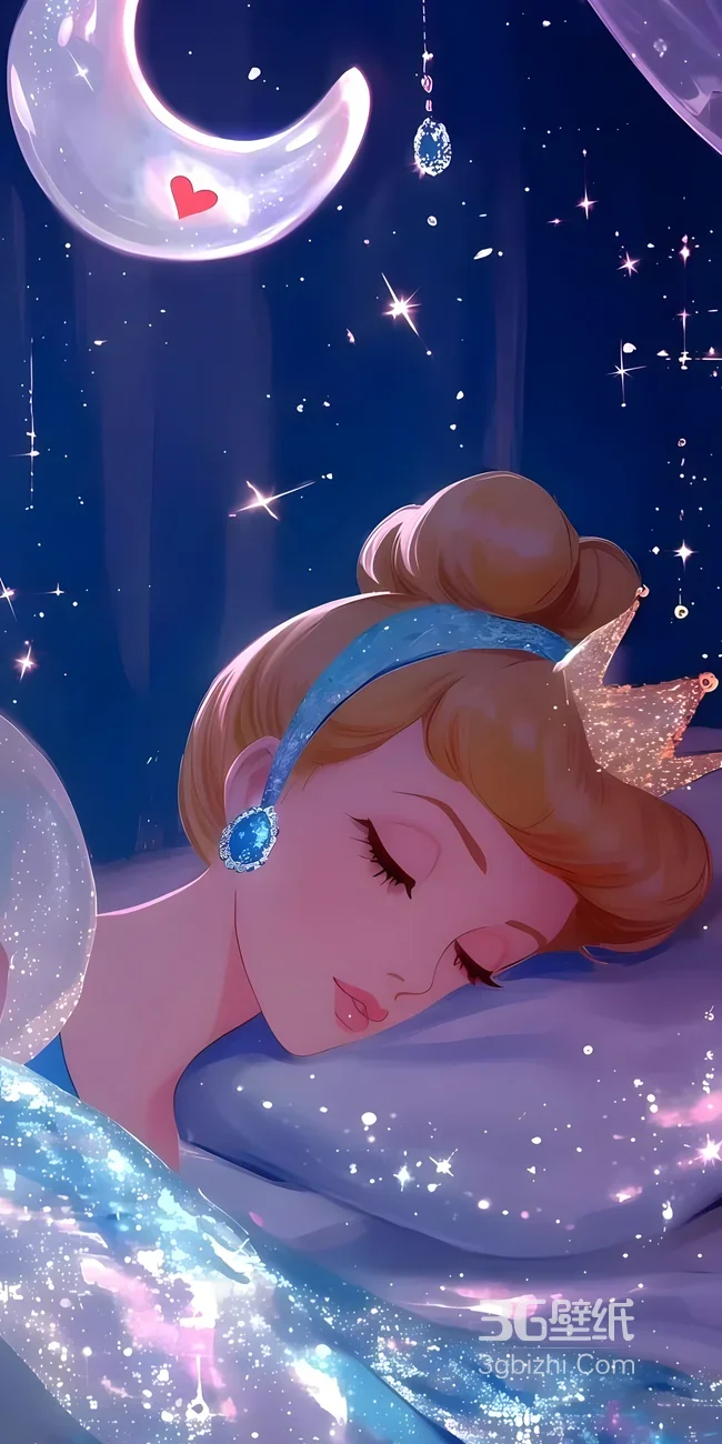 灰姑娘·睡颜星空 迪士尼唯美风 热门公主壁纸1
