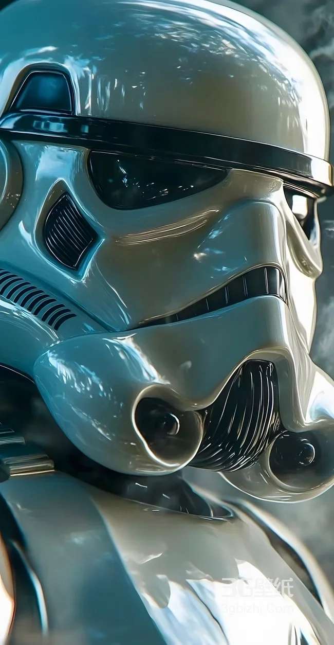 星球大战暴风兵·头盔特写 写实科幻风 高质感影视壁纸1