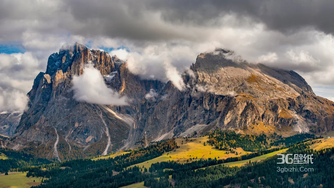 多洛米蒂山地·唯美写实自然景观 宽屏高清电脑壁纸1