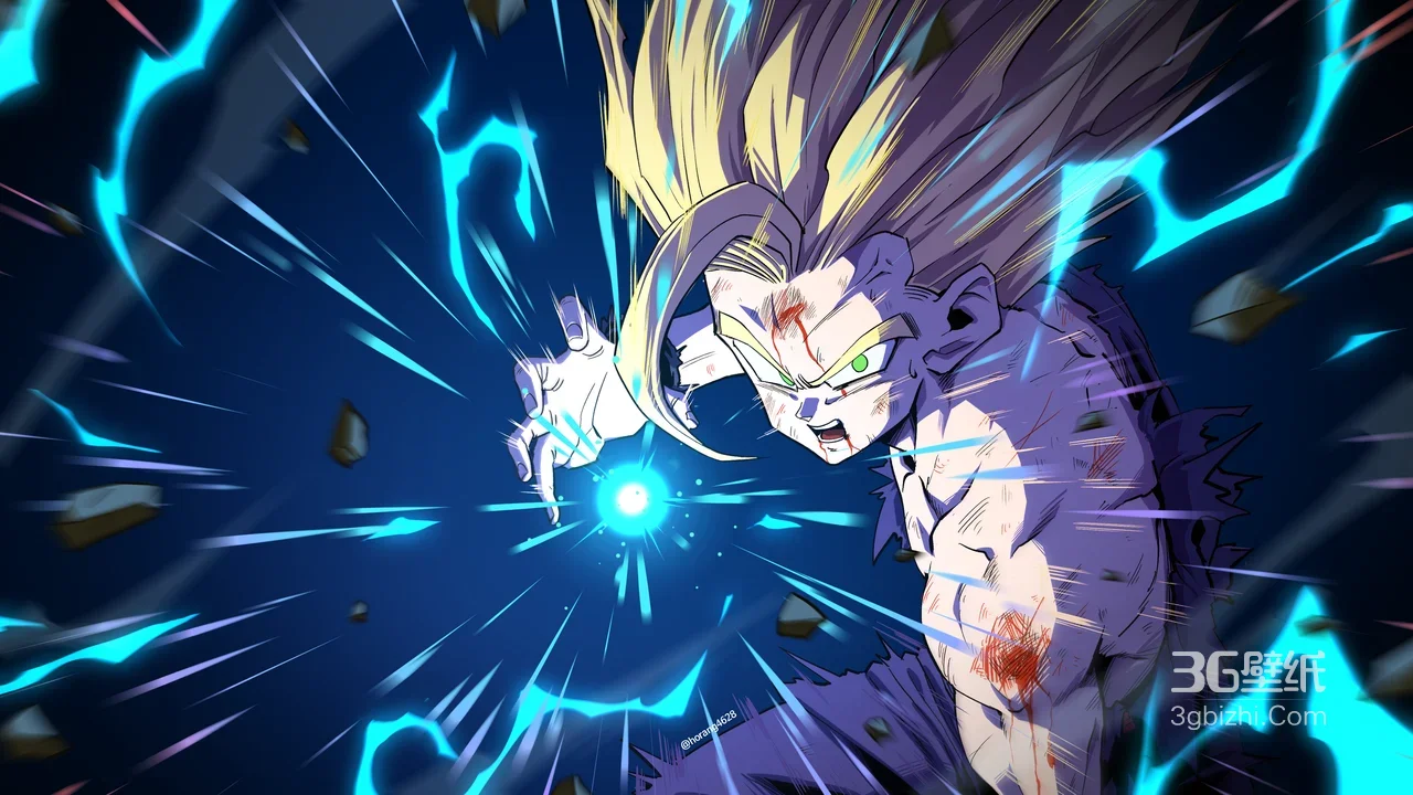 孙悟饭·超赛2发波 龙珠动漫热血战斗电脑壁纸1