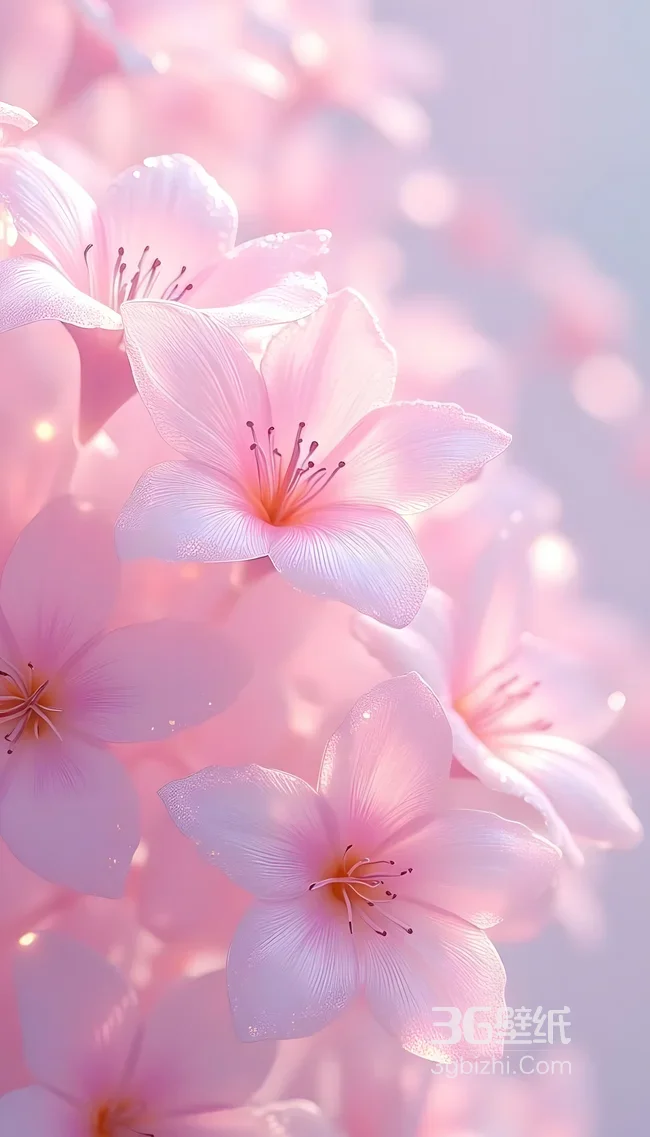 粉色花瓣花·唯美梦幻风 高清新款手机壁纸1