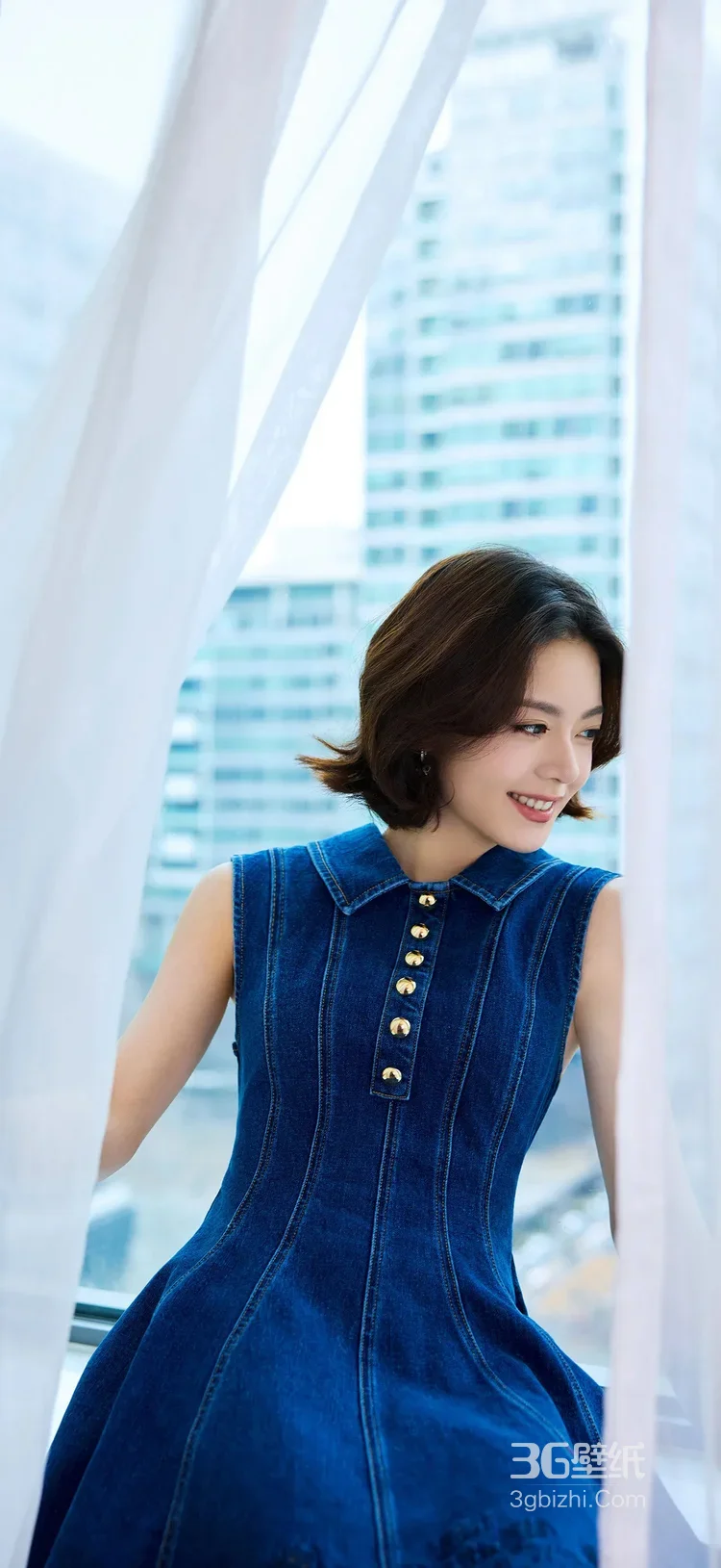 赵今麦·短发牛仔造型 时尚氛围感写真 明星时尚美图7