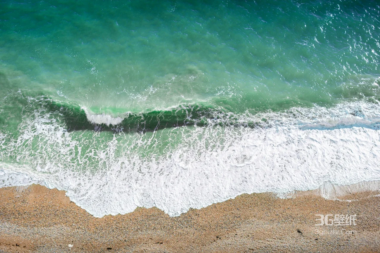 唯美清新海滩海浪·自然治愈系宽屏电脑壁纸1