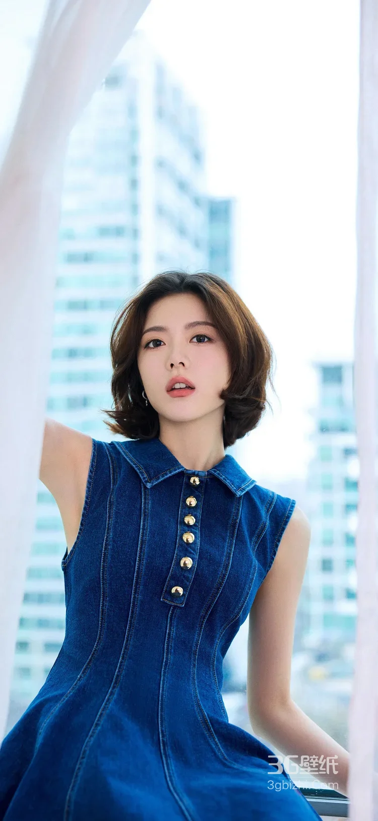 赵今麦·短发牛仔造型 时尚氛围感写真 明星时尚美图6