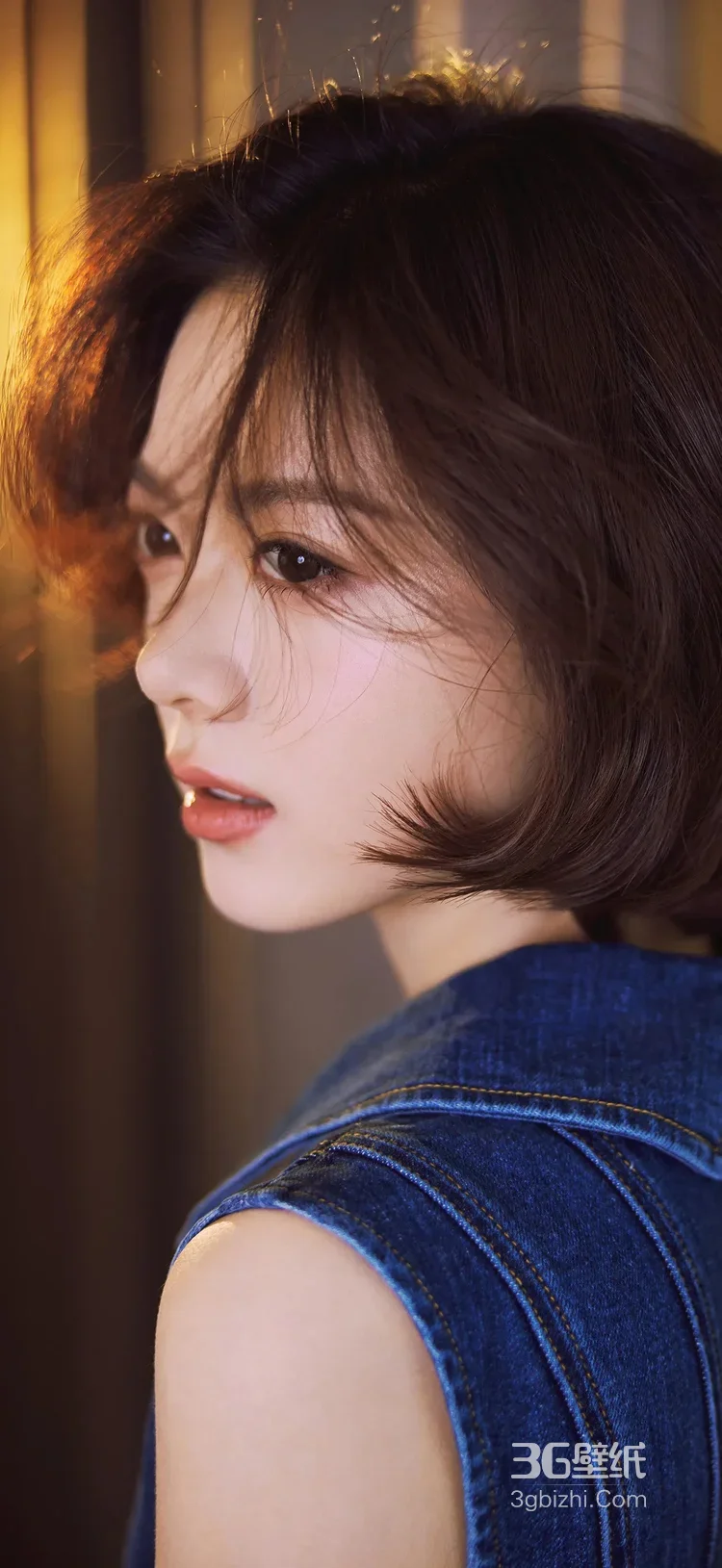 赵今麦·短发牛仔造型 时尚氛围感写真 明星时尚美图3