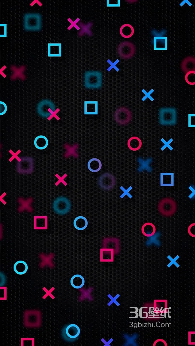 X/O/方块·暗黑赛博朋克风·游戏主机元素手机壁纸 高人气电竞风壁纸1